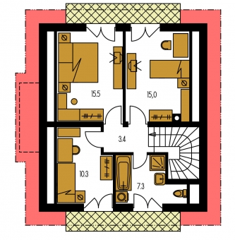 Floor plan of second floor - PREMIER 83